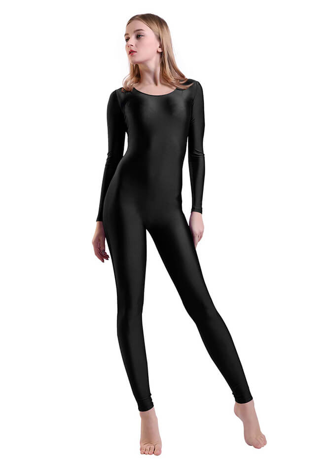 Womens Long Sleeve Spandex Unitard