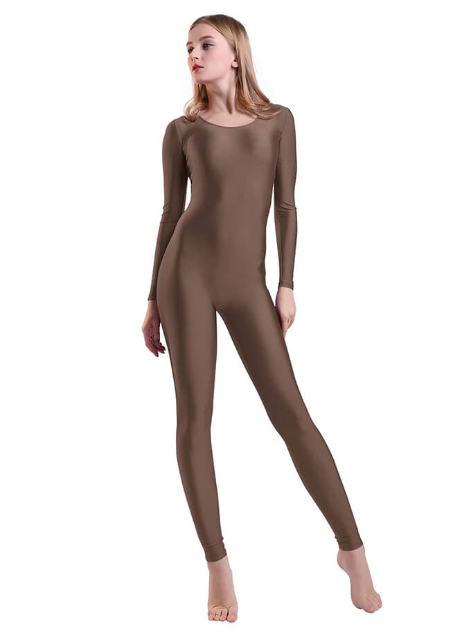 Womens Long Sleeve Spandex Unitard