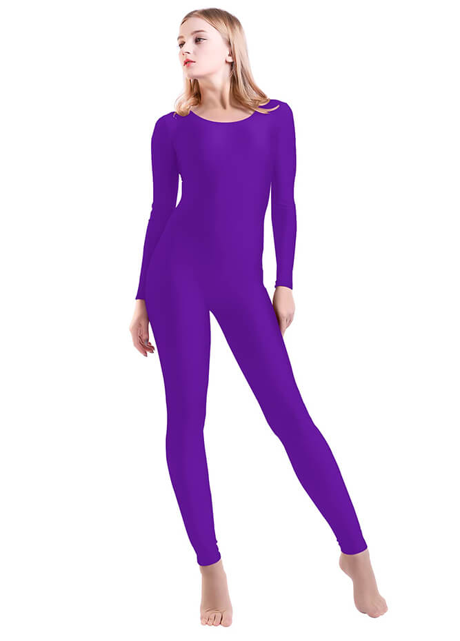 Womens Long Sleeve Spandex Unitard