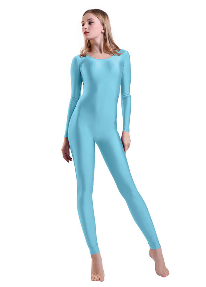 Womens Long Sleeve Spandex Unitard